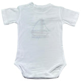 Manuel & Frank Body Mezza Manica Tinta Unita con Ricamo per Neonato MF7222I BIANCO MANUEL & FRANK 