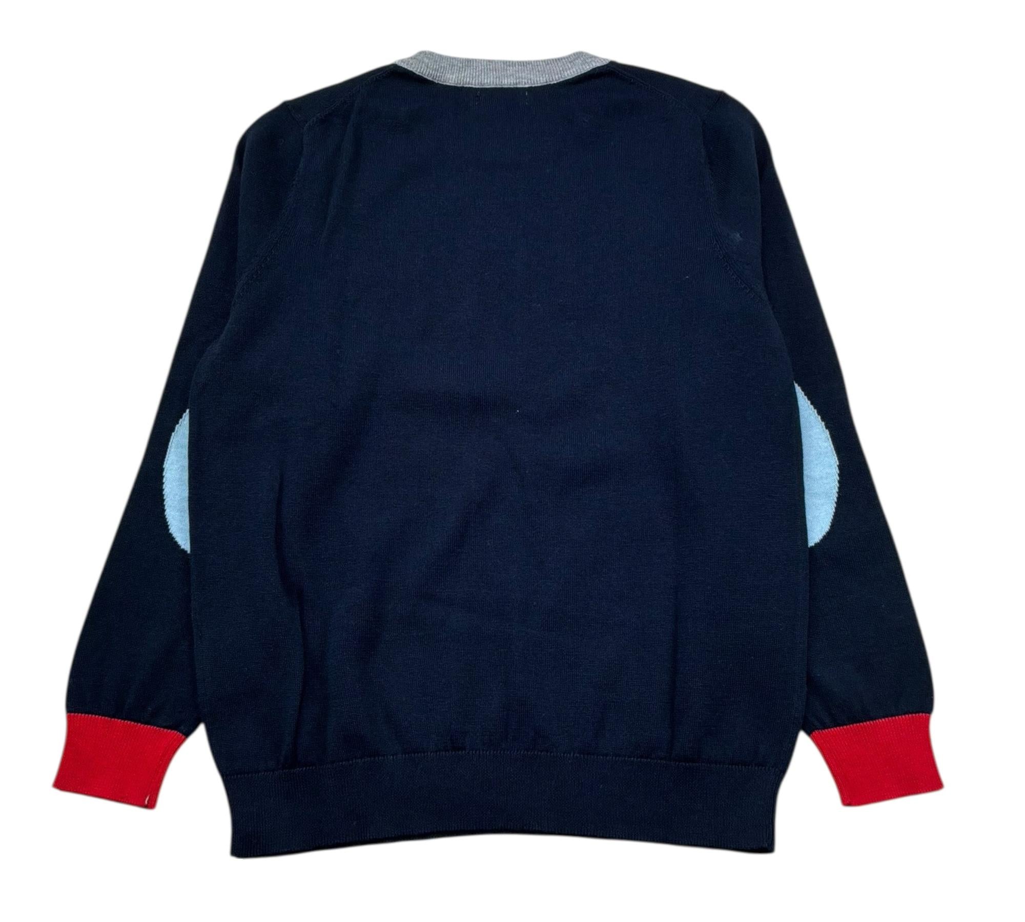 Sun68 Maglia Girocollo Tinta Unita con Logo per Bambino K32307 BLU SUN68 
