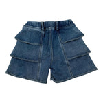 Gaelle Short In Denim tinta unita con Stampa Blu per Bambina 2746SD00509 BLU GAELLE 