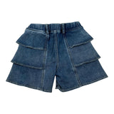Gaelle Short In Denim tinta unita con Stampa Blu per Bambina 2746SD00509 BLU GAELLE 