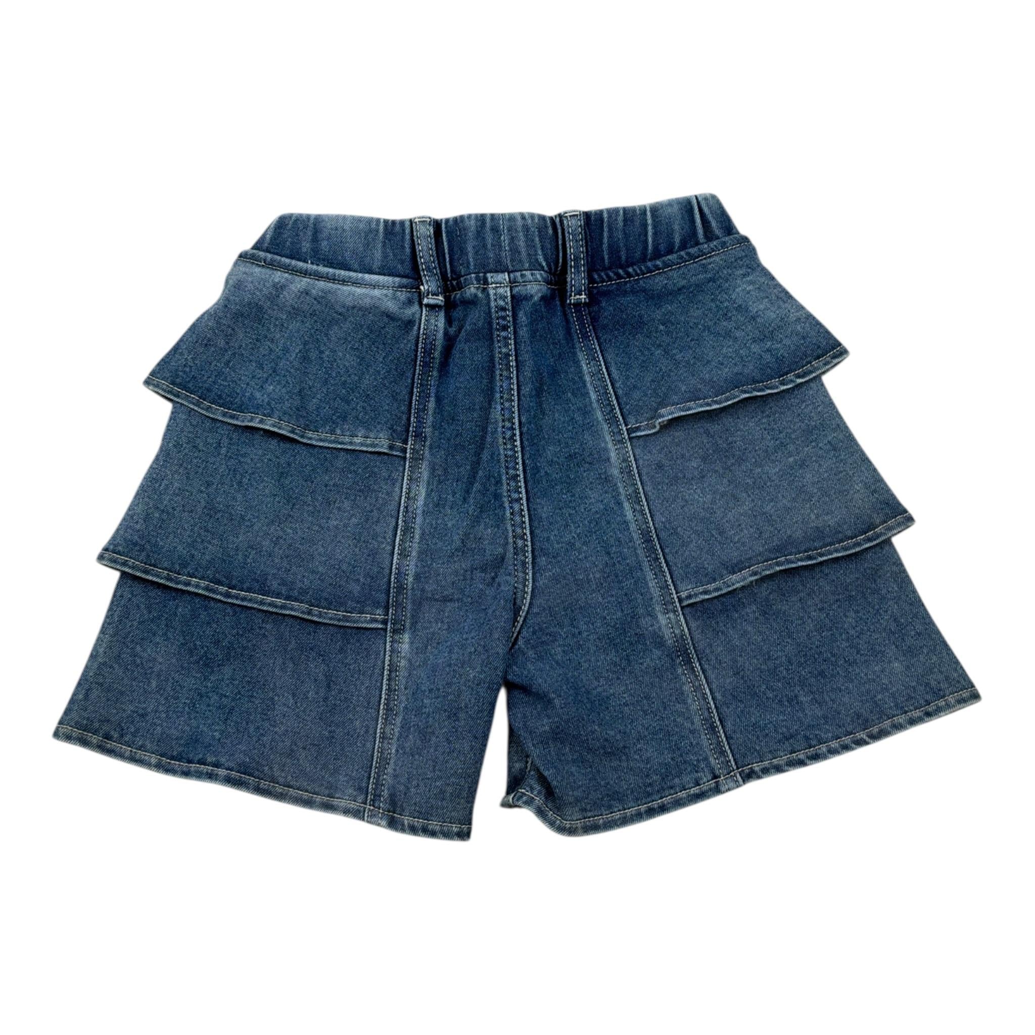 Gaelle Short In Denim tinta unita con Stampa Blu per Bambina 2746SD00509 BLU GAELLE 