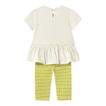 Mayoral Completo 2 Pezzi T-Shirt-Leggins per Neonata 1735 BIANCO/VERDE MAYORAL 