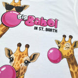 Saint Barth T-Shirt Girocollo Tinta Unita con Stampa per Bambino 01215L BIANCO SAINT BARTH 