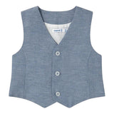 Mayoral Gilet tinta unita con Bottoni Blu per Neonato 1303X BLU MAYORAL 