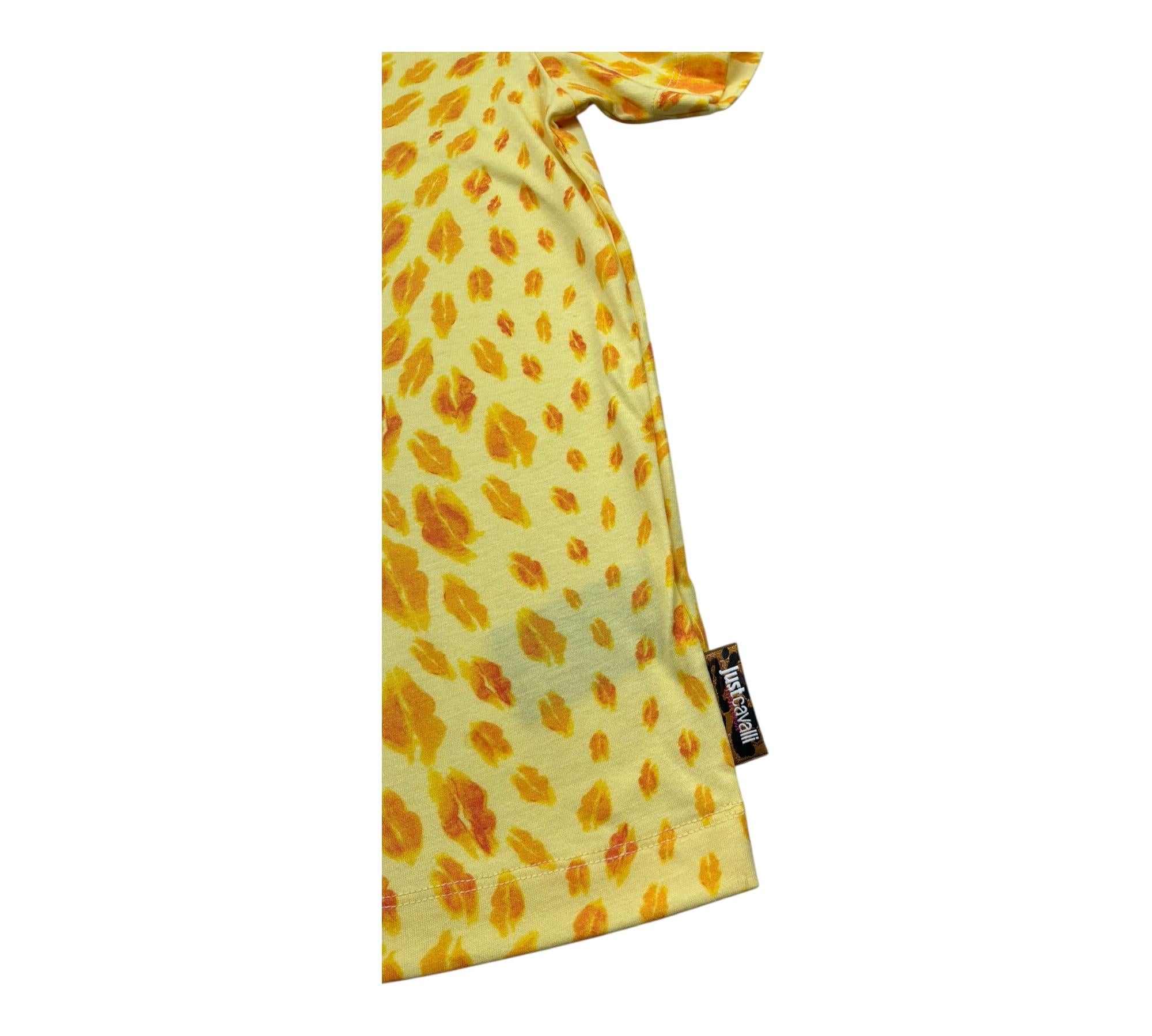 Just Cavalli T-Shirt Girocollo Stampa Fantasia per Bambina JGP26045TS GIALLO JUST CAVALLI 