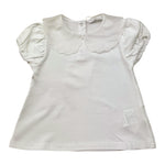 U+È T-Shirt Tinta Unita con Colletto per Neonata UE1773N BIANCO U+è 