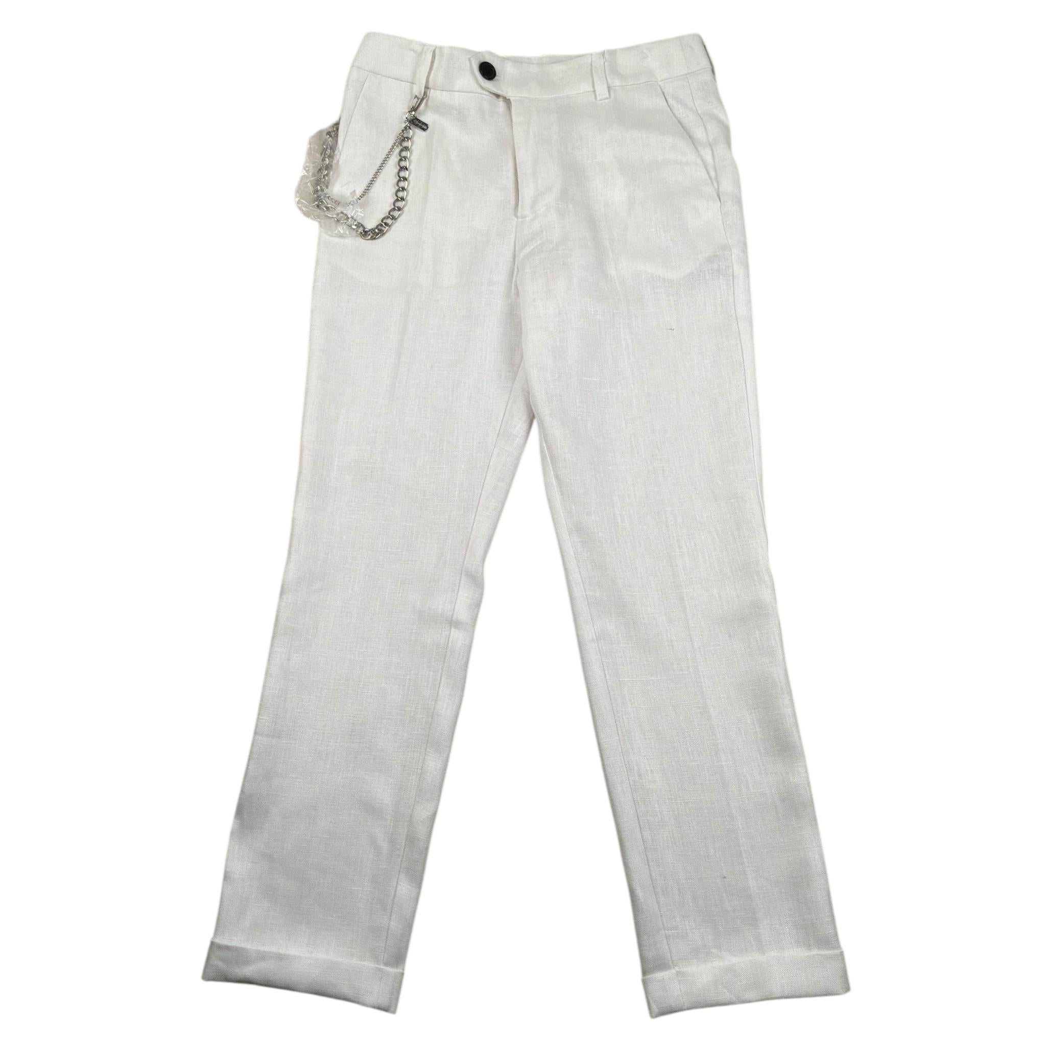 John Richmond Pantalone Tinta Unita con Bottoni per Bambino RBP24099PAX BIANCO JOHN RICHMOND 
