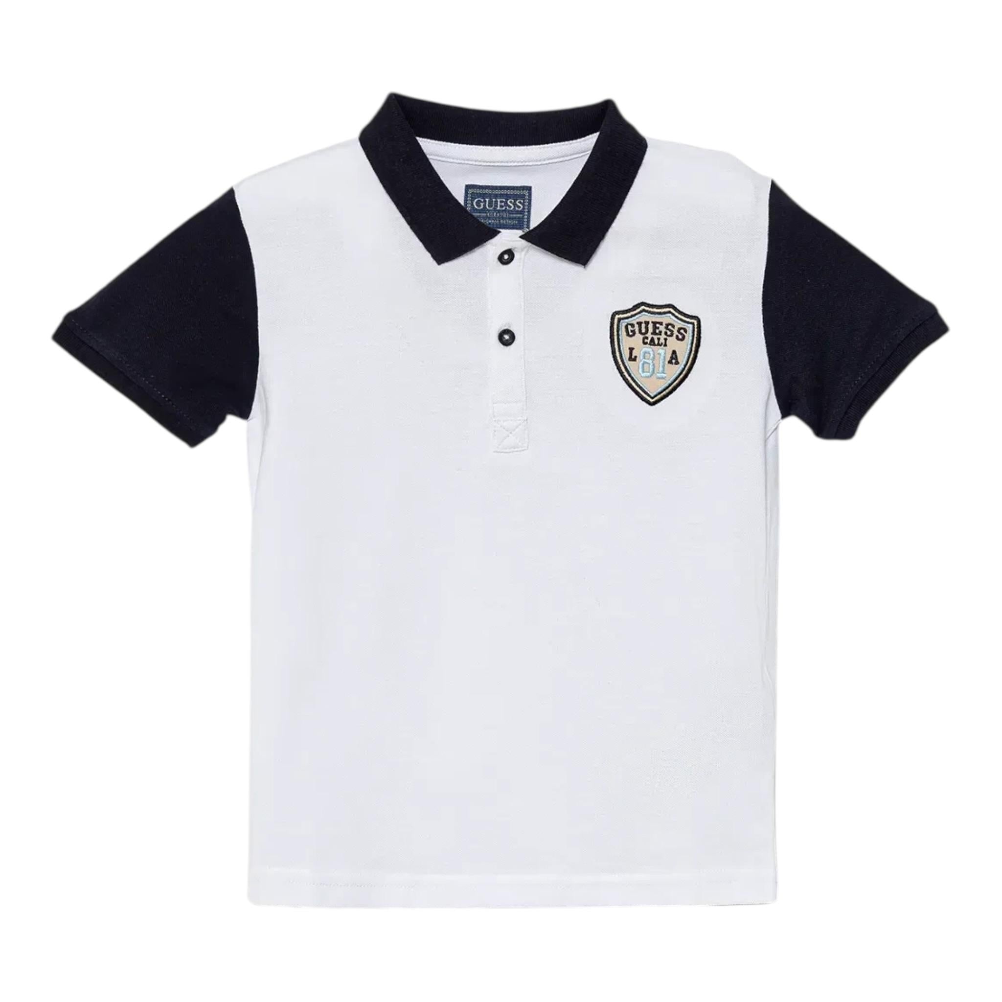 Guess Polo Mezza Manica Tinta Unita per Neonato N5GP02KADZ4 BIANCO GUESS 