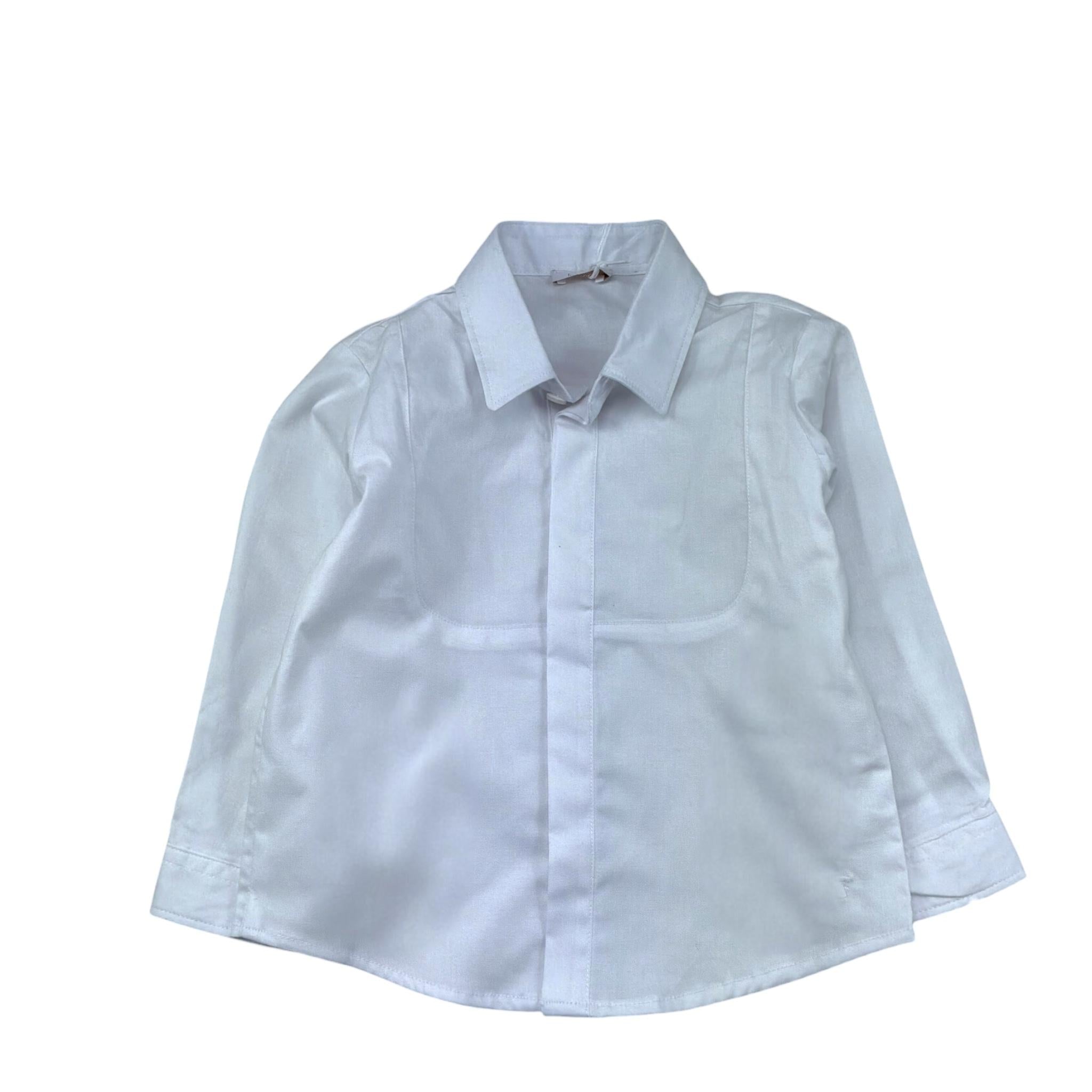 Le Bebe' Camicia Manica Lunga Tinta Unita per Neonato LBB5370 BIANCO LE BEBE' 