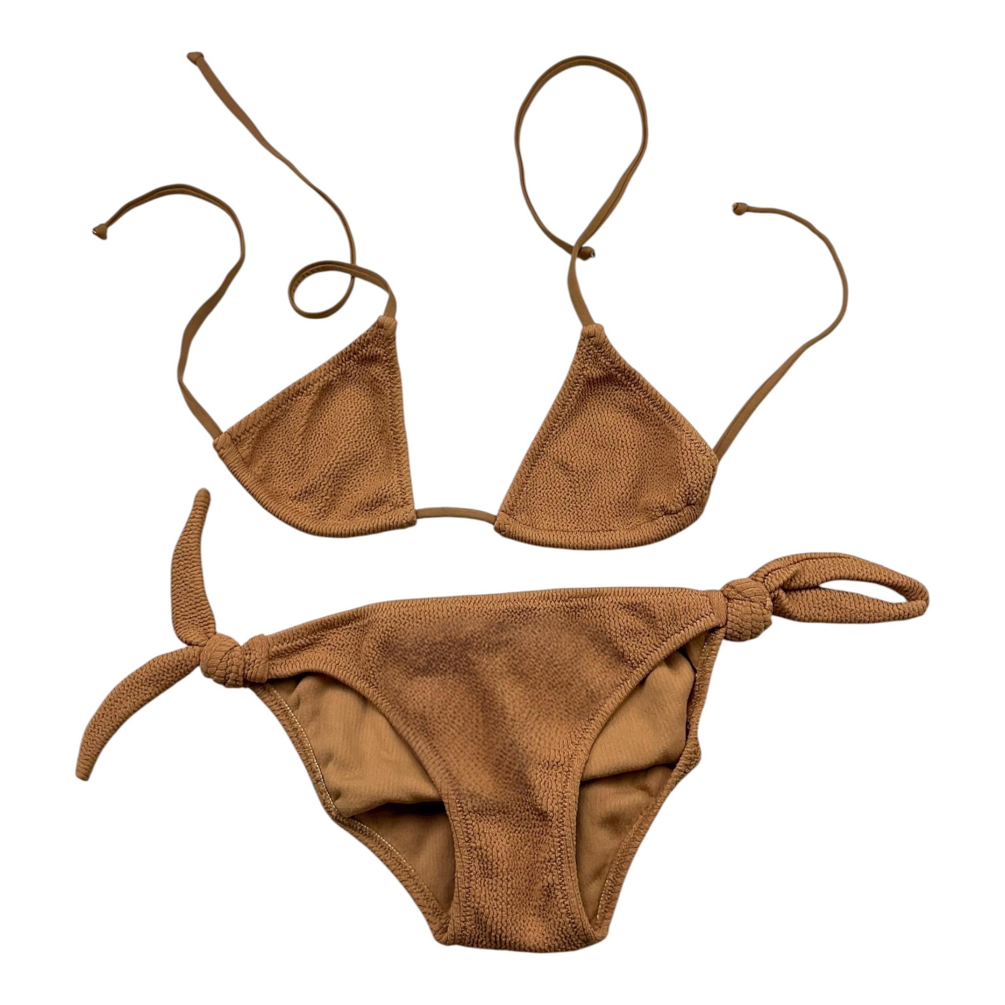 Matinée Costume 2 Pezzi Triangolo-Slip Tinta Unita per Bambina CC3021 CAMMELLO MATINÉE 