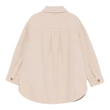 Dou Dou Camicia Tinta Unita con Tasche E Stampa per Bambina DW277 BEIGE DOU DOU 
