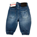 Cesare Paciotti Pantalone Effetto Denim Tinta Unita con Elastico In Vita per Neonato PTP5101BXN BLU CESARE PACIOTTI 
