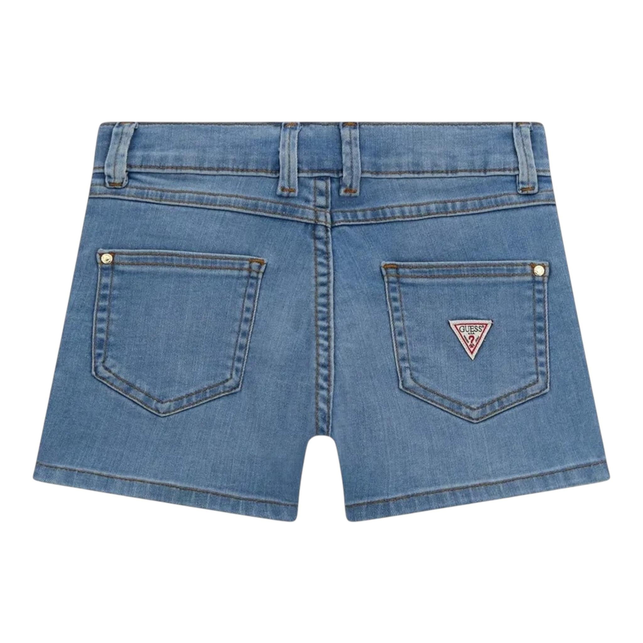 Guess Bermuda Tinta Unita In Denim per Neonato K4RD09D4CA0 AZZURRO GUESS 