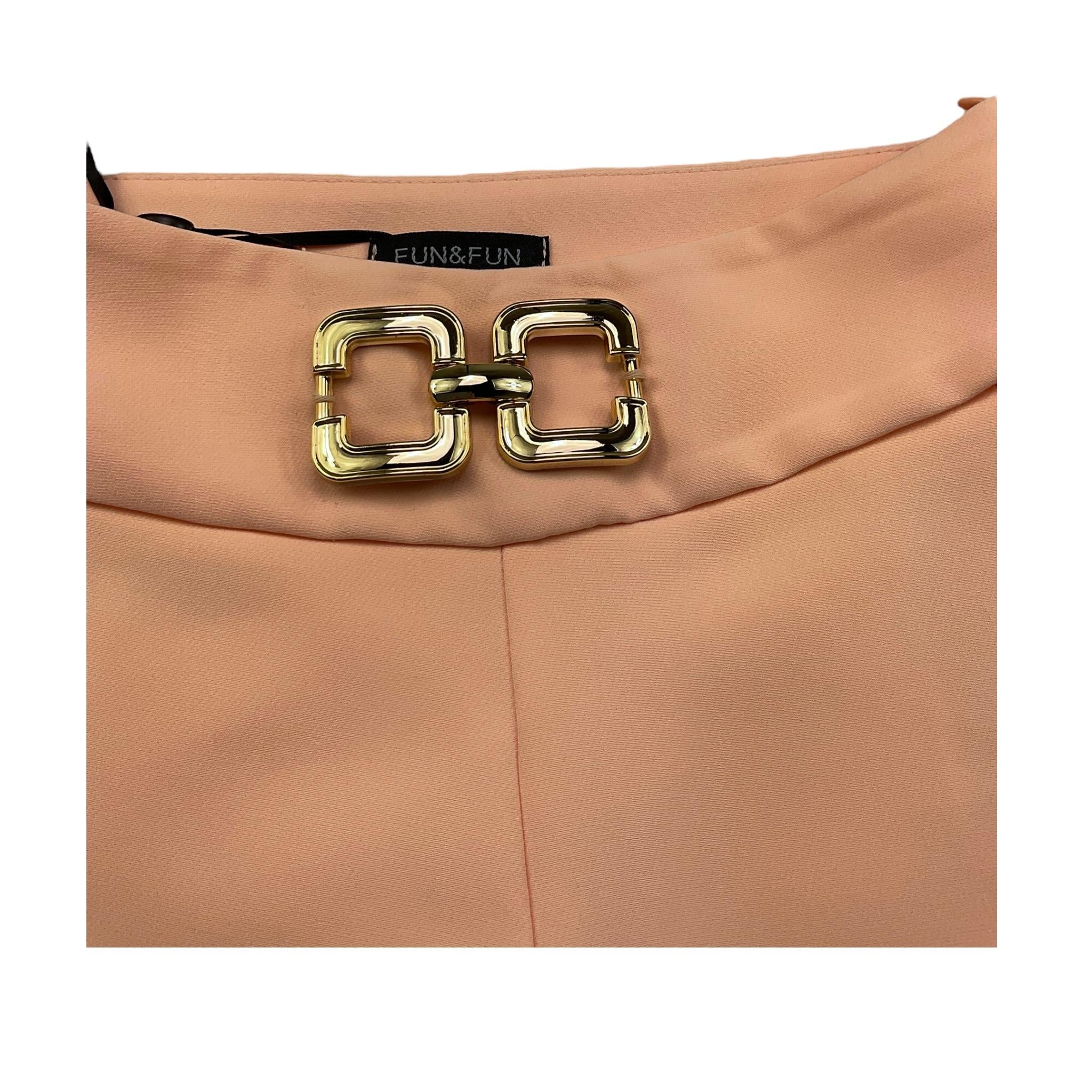 Fun & Fun Short Tinta Unita con Applicazione per Bambina FCBSO01264 SALMONE FUN & FUN 