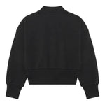 Balmain Felpa Chiusa Mezzo Collo Tinta Unita con Logo per Bambina BV4A90 NERO BALMAIN 