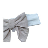 Le Bebe' Fascia Tinta Unita con Fiocco per Neonata LBG6415 BIANCO/BEIGE LE BEBE' 