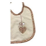 LALALU' bavetta tinta unita con ricami Bianco per Neonata BAVL9N BIANCO LALALU' 