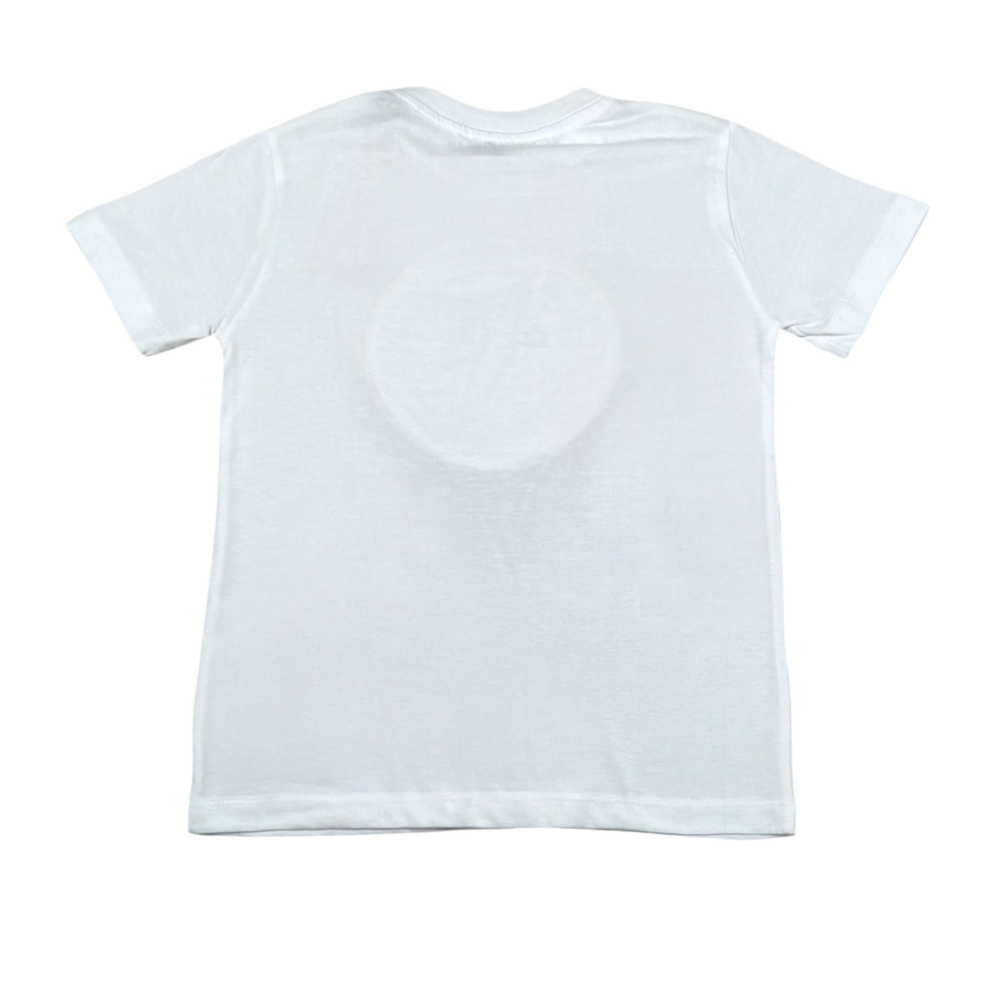 Cesare Paciotti T-Shirt Girocollo Tinta Unita con Stampa per Bambino TSP5114J BIANCO CESARE PACIOTTI 