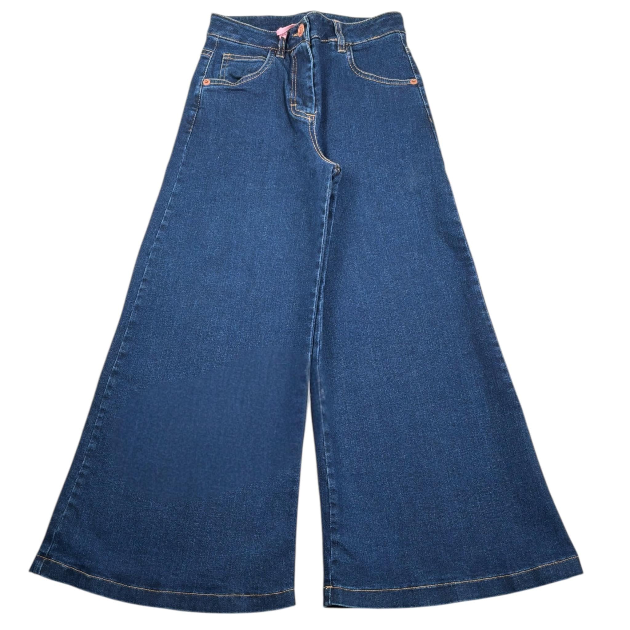 Vicolo Jeans Tinta Unita Modello Palazzo per Bambina 3141PD1207 BLU VICOLO 