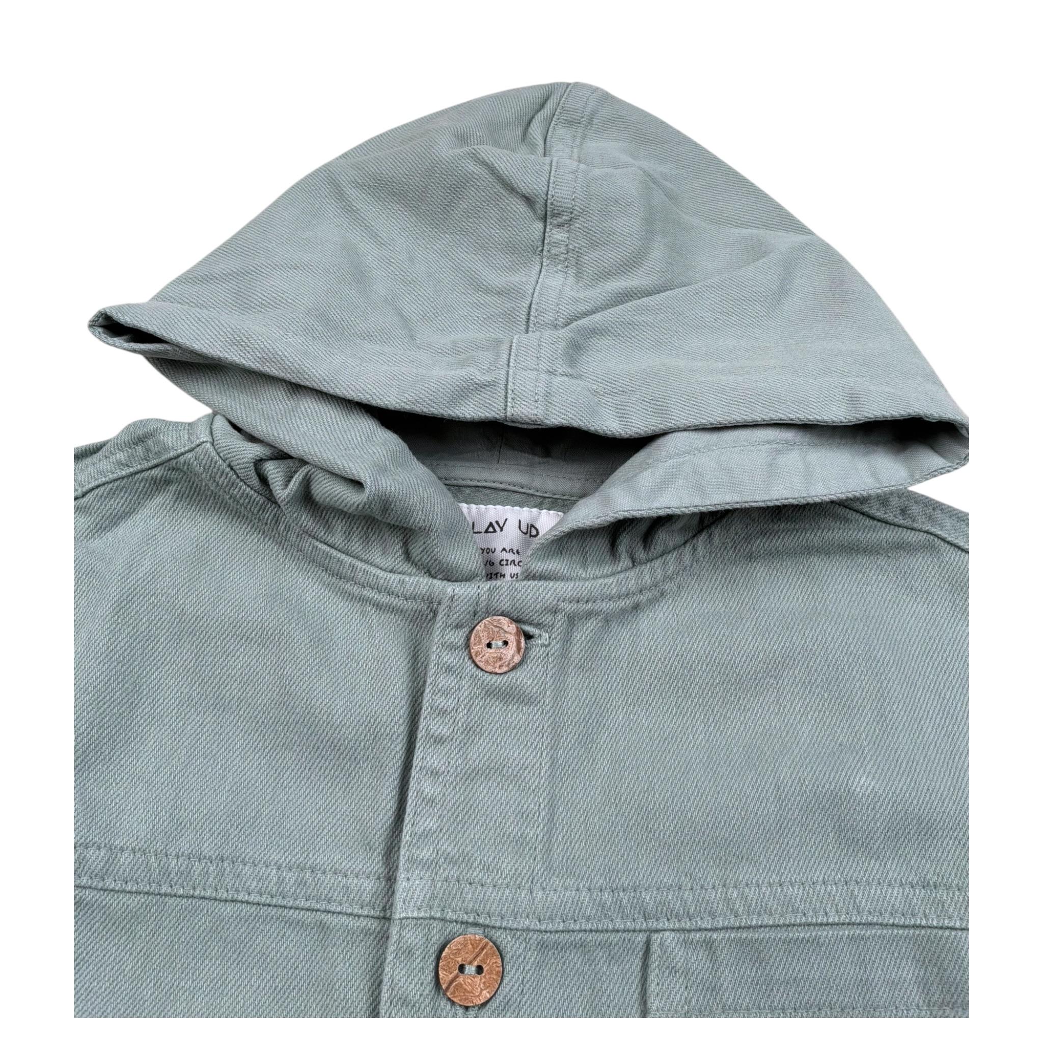 Play Up Giubbino Tinta Unita con Cappuccio per Neonato PA011AQ11401 VERDE PLAY UP 