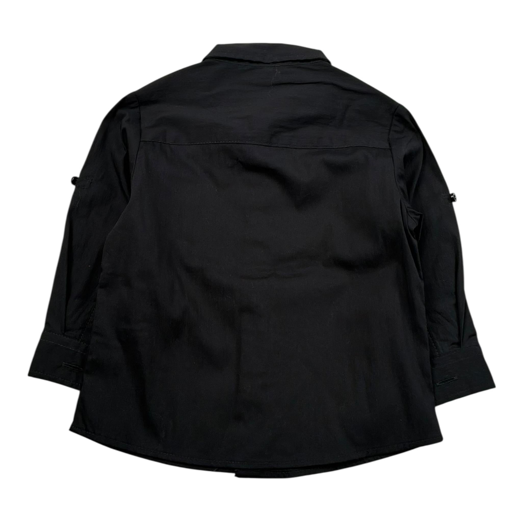 Daniele Alessandrini Camicia Tinta Unita con Logo per Bambino 1295C0778 NERO DANIELE ALESSANDRINI 