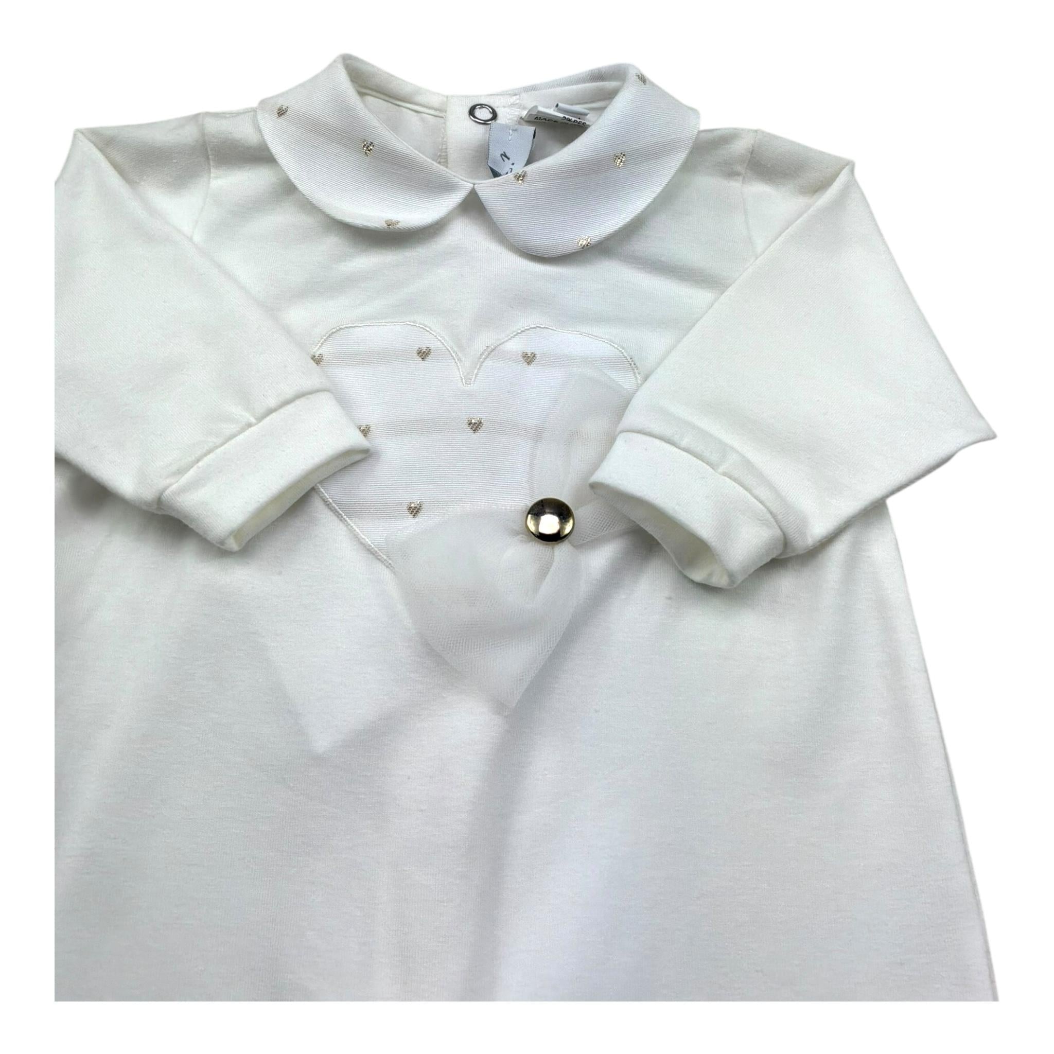 I Delfi Tutina Manica Lunga Tinta Unita per Neonata 25P5100 BIANCO I DELFI 