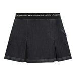 KARL LAGERFELD gonna in denim tinta unita con elastico in vita logato Blu per Bambina Z30092 BLU KARL LAGERFELD 