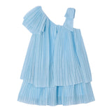Mayoral Abito Tinta Unita con Balze per Bambina 3912 AZZURRO MAYORAL 