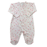 Picoti & Picota' Tutina Tinta Unita con Fantasia Fiori per Neonata PE1710402J00 BIANCO PICOTI & PICOTA' 