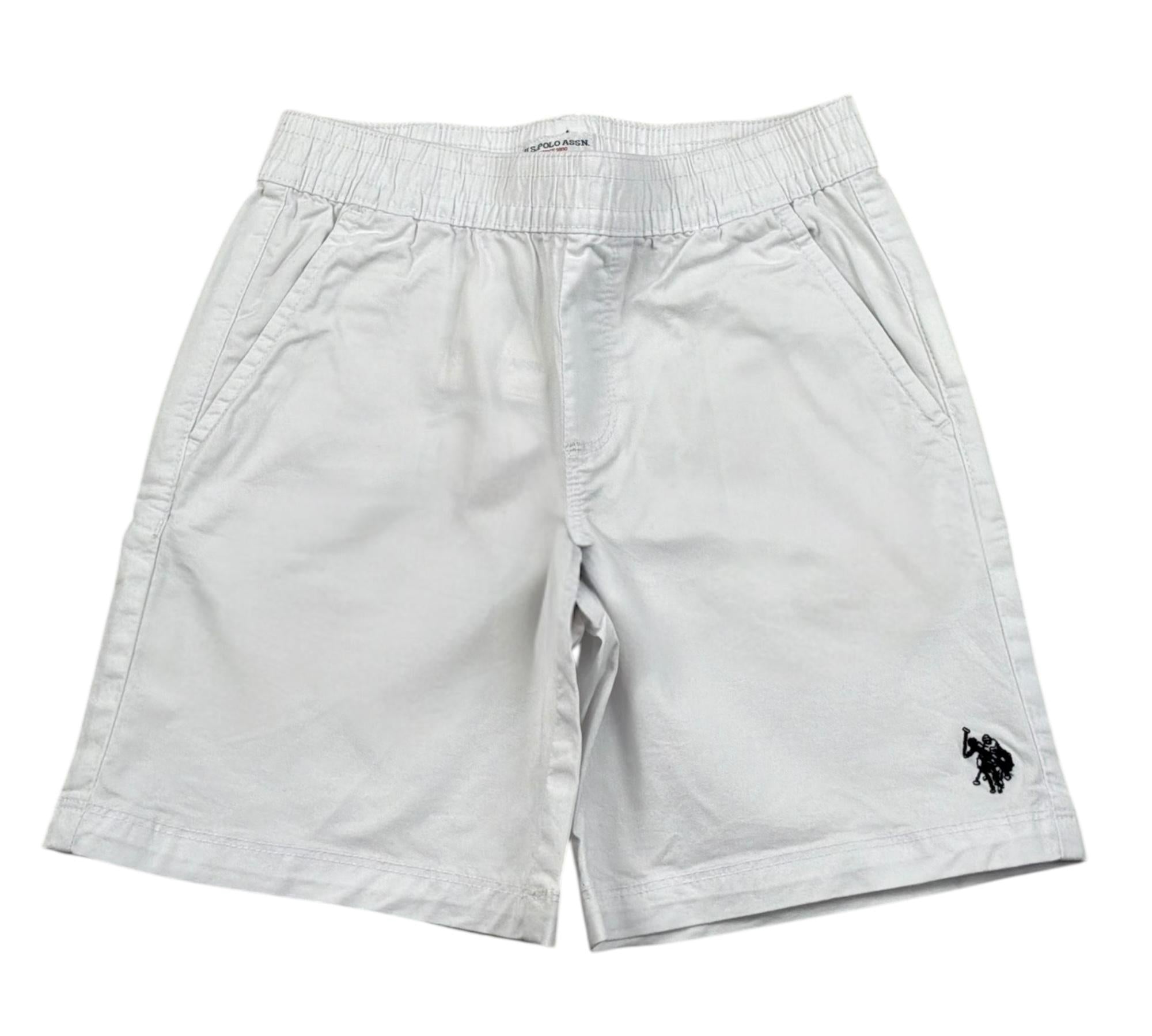 U.S. Polo Assn Bermuda Tinta Unita con Elastico In Vita per Bambino US41557 BIANCO U.S. POLO ASSN 
