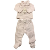 NANAN completo 2 pezzi maglia-ghettina in ciniglia Rosa per Neonata I2201401R ROSA NANAN 