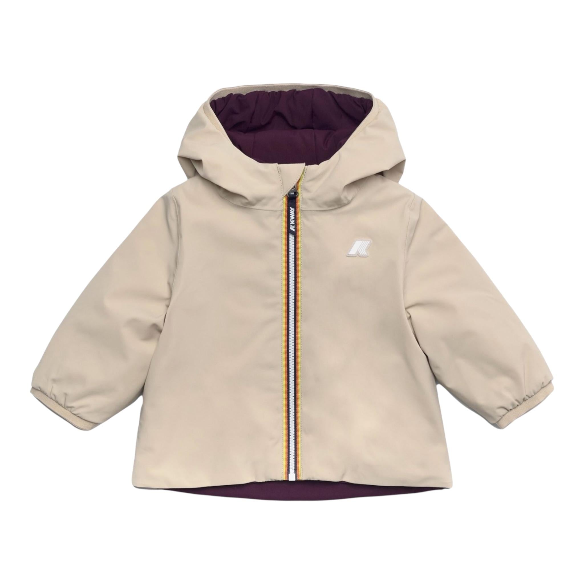 K-WAY giubbino bicolore reversibile  Viola/beige per Neonata K71338WXX VIOLA/BEIGE K-WAY 