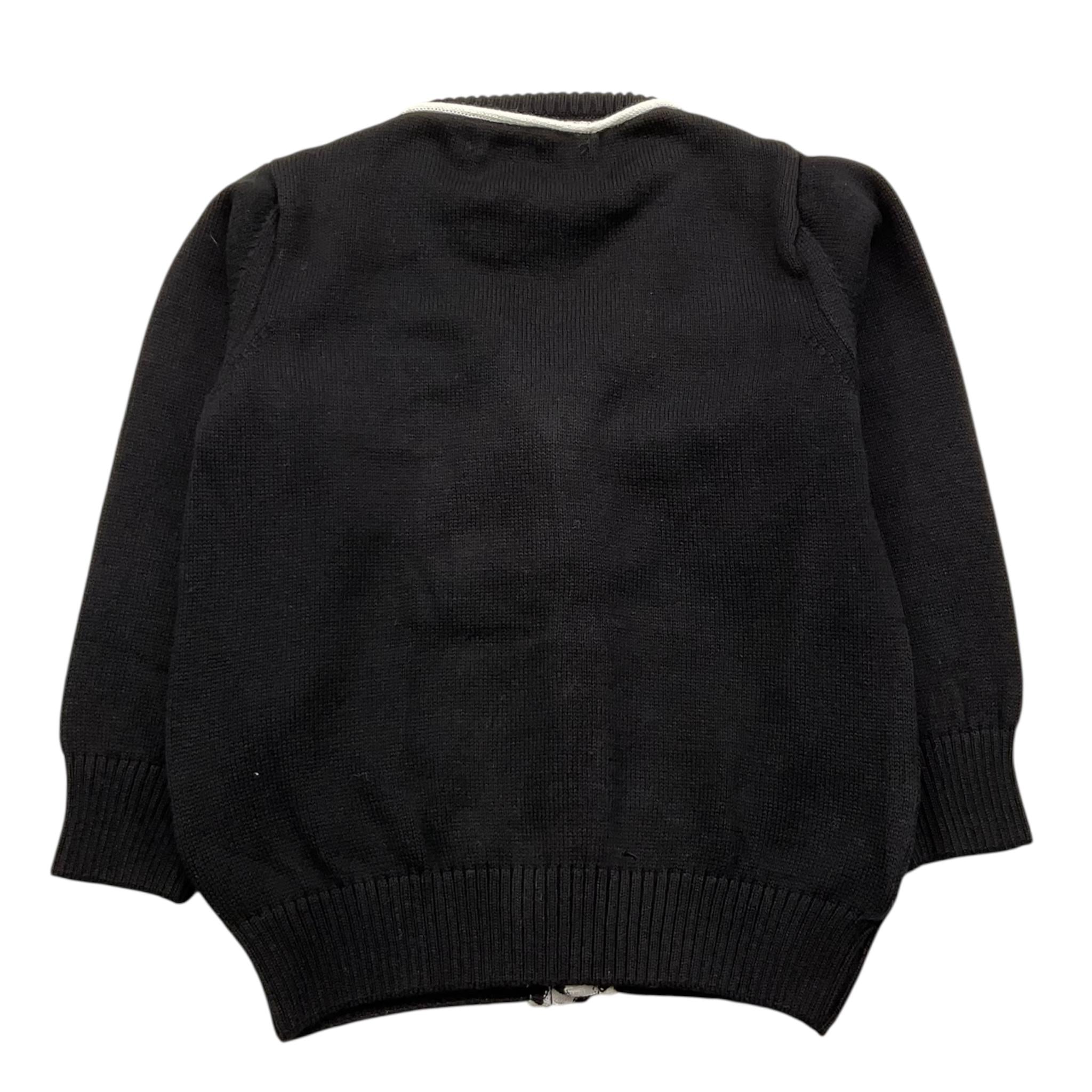 CESARE PACIOTTI cardigan tinta unita con profili in contrasto Nero per Neonato MGP5359BNX NERO CESARE PACIOTTI 