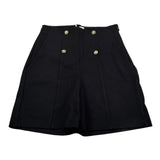 Vicolo Short tinta unita con Bottoni In Contrasto Nero per Bambina 142PO859 NERO VICOLO 