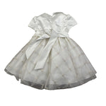 Ambaraba Abito Mezza Manica Cerimoniale Tinta Unita per Neonata FF34110 BIANCO AMBARABA 