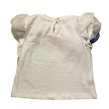 Miss Grant T-Shirt Girocollo Tinta Unita con Applicazioni per Neonata MG1332 BIANCO MISS GRANT 