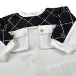 Elisabetta Franchi Tutina Bicolore con Taschini per Neonata ENTU097 BIANCO/NERO ELISABETTA FRANCHI 