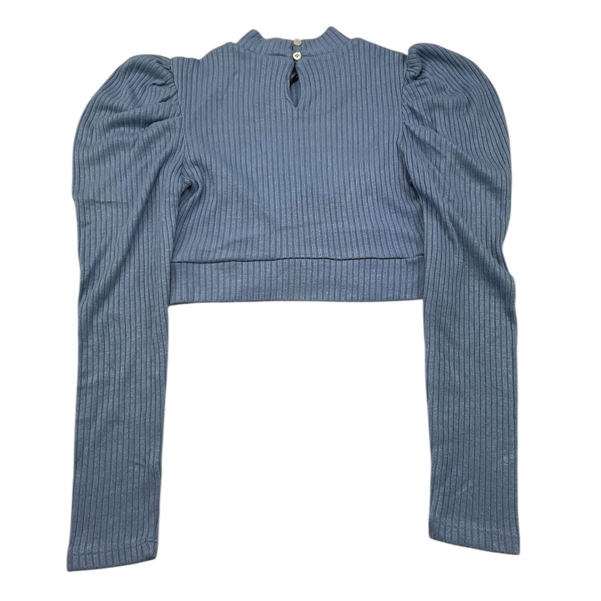 NAICE maglia girocollo tinta unita modello crop Azzurro per Bambina 231096 AZZURRO NAICE 