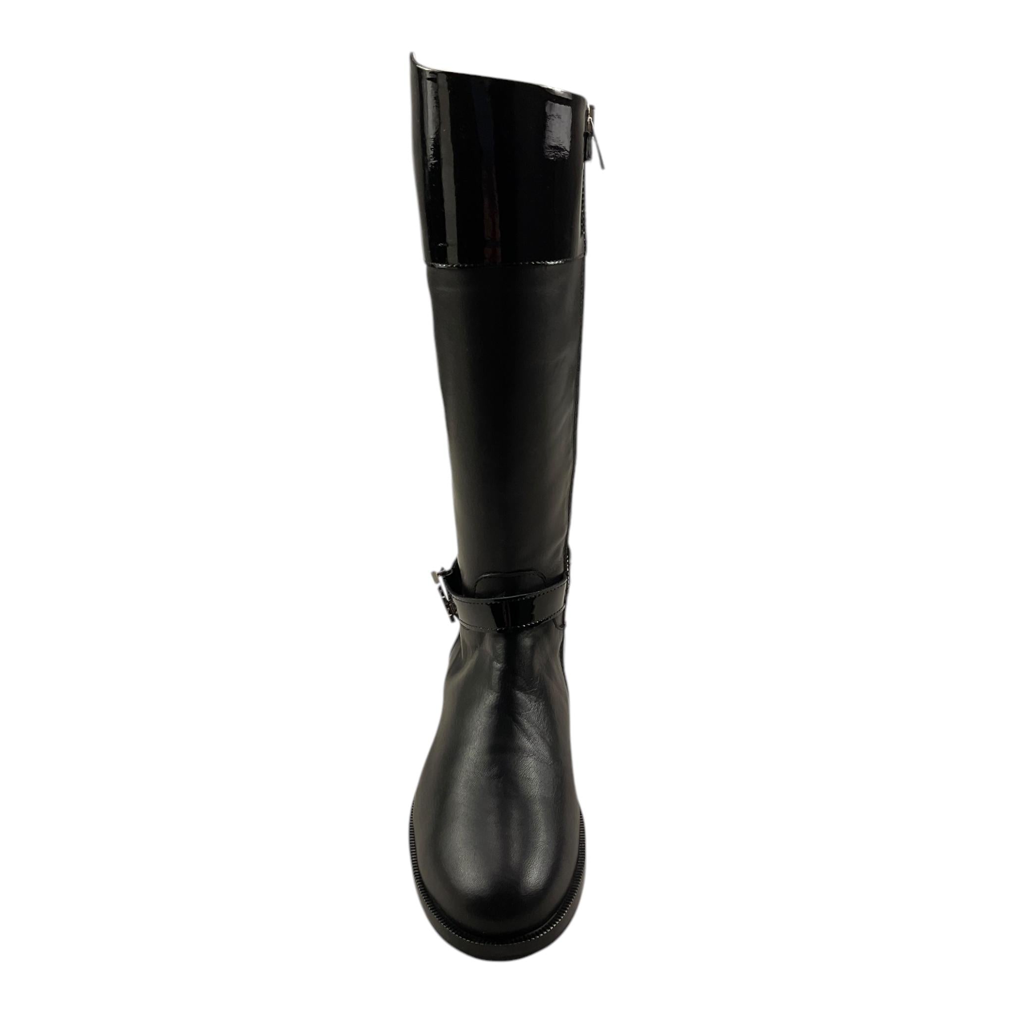 BALMAIN stivale modello alto tinta unita con logo Nero per Bambina BV0A76 NERO BALMAIN 