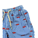 Saint Barth Costume Modello Boxer Tinta Unita con Stampa per Bambino CAR BIANCO SAINT BARTH 