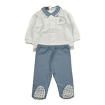 Marlu' Completo 2 Pezzi Shirt-Ghettina per Neonato EL5751 BIANCO MARLU' 