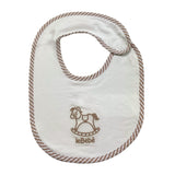 Le Bebe' Bavetta Tinta Unita con Stampa per Neonato LBB4909 BIANCO LE BEBE' 
