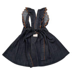 Coco' Et Mama' Salopette Tinta Unita In Denim per Bambina ELETTRA BLU COCO' ET MAMA' 