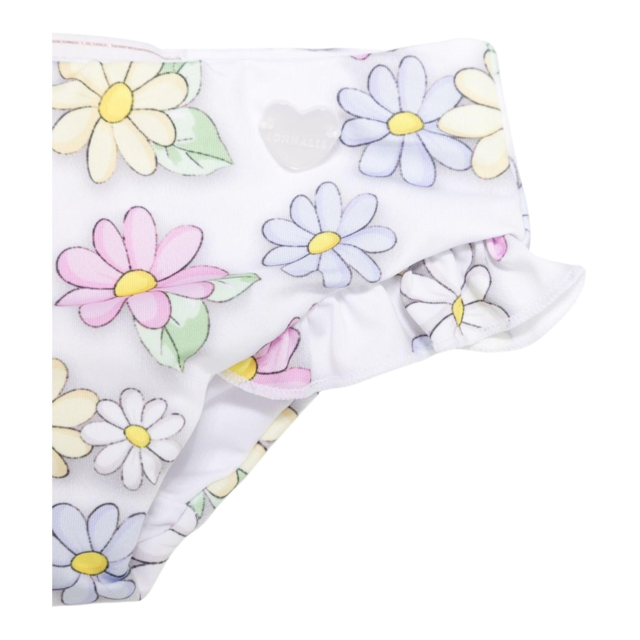 Monnalisa Set 3 Pezzi Costume-Gonna-Fascia Tinta Unita con Stampa per Bambina 39E048J ROSA MONNALISA 