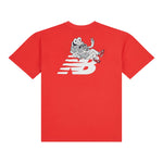 New Balance T-Shirt Girocollo Tinta Unita con Stampa per Bambino LAKB0171 ROSSO NEW BALANCE 