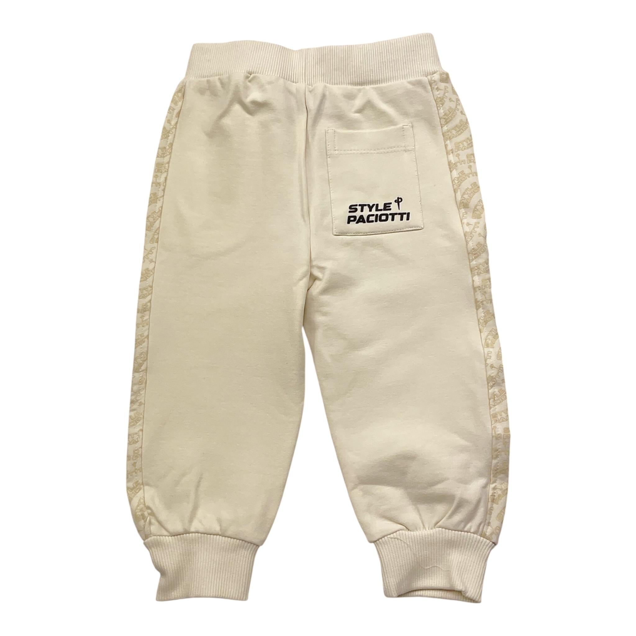 CESARE PACIOTTI pantalone tuta tinta unita logato Panna per Neonato PFP5301BXN PANNA CESARE PACIOTTI 