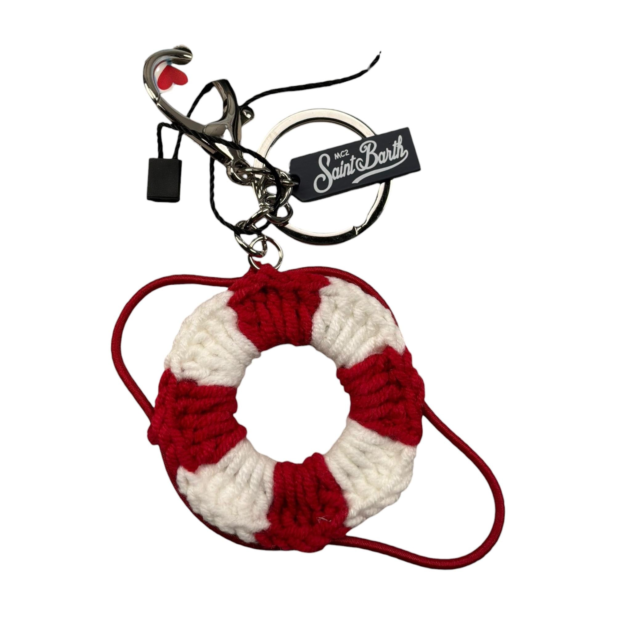 Saint Barth Portachiave Ad Uncinetto per Bambina CROCHET ROSSO/BIANCO SAINT BARTH 
