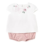 Mayoral Completo 2 Pezzi T-Shirt-Culotte per Neonata 1663XX BIANCO MAYORAL 