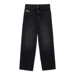 DIESEL jeans tinta unita 5 tasche Nero per Bambino J019233 NERO DIESEL 