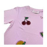 Saint Barth Abito Mezza Manica Tinta Unita con Frange per Bambina ABY ROSA SAINT BARTH 